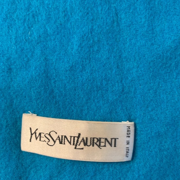 100% Authentic YSL Monogram Scarf in “ocean” - Picture 3 of 5